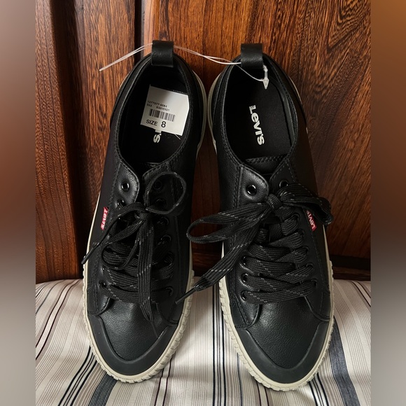 Levi’s Men’s Anakin Black Lace Up Shoes, men’s size 8, new with tag - Picture 1 of 8